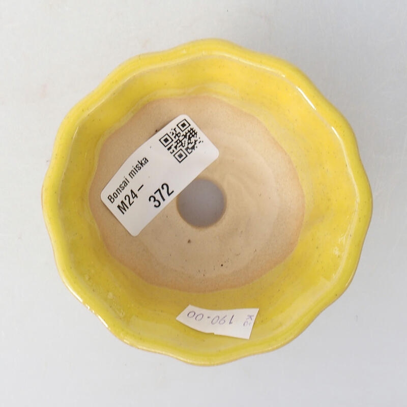 Ciotola bonsai in ceramica 8,5 x 8,5 x 4,5 cm, giallo
