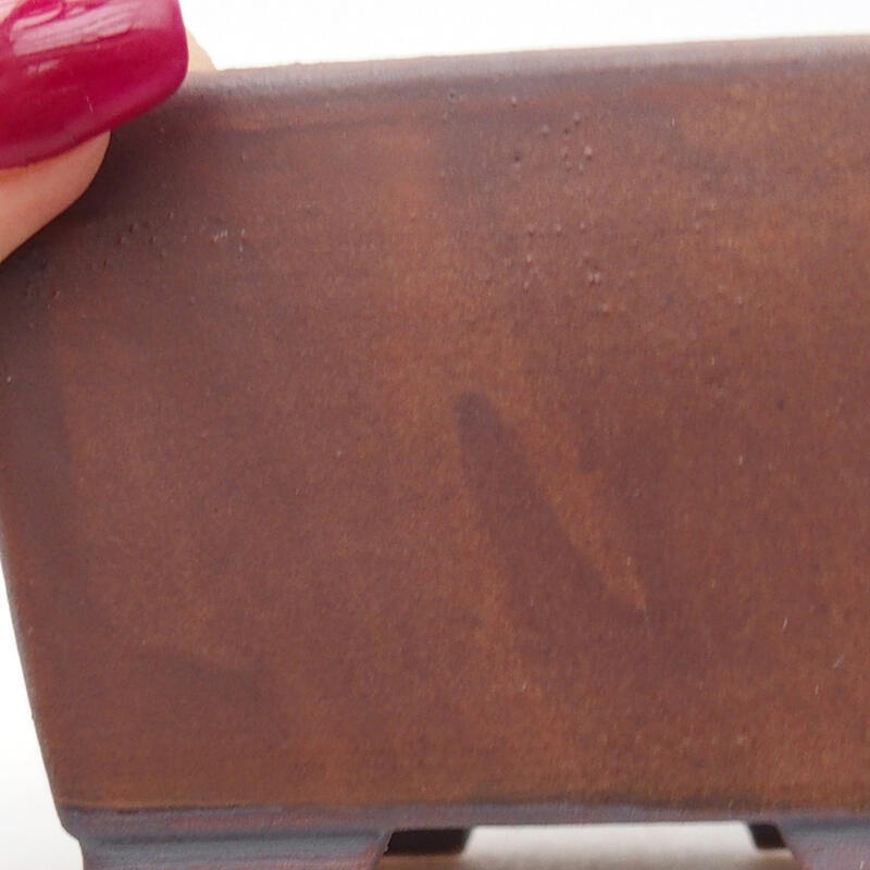 Ciotola per bonsai in ceramica 8,5 x 8,5 x 5,5 cm, marrone