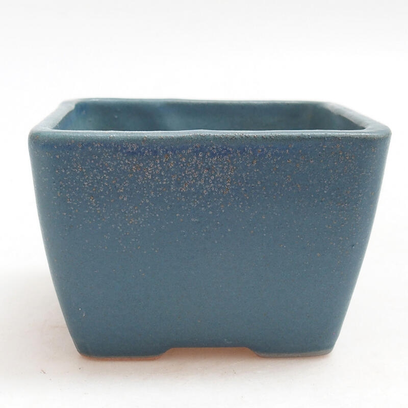 Ciotola bonsai in ceramica 8,5 x 8,5 x 5,5 cm, colore blu