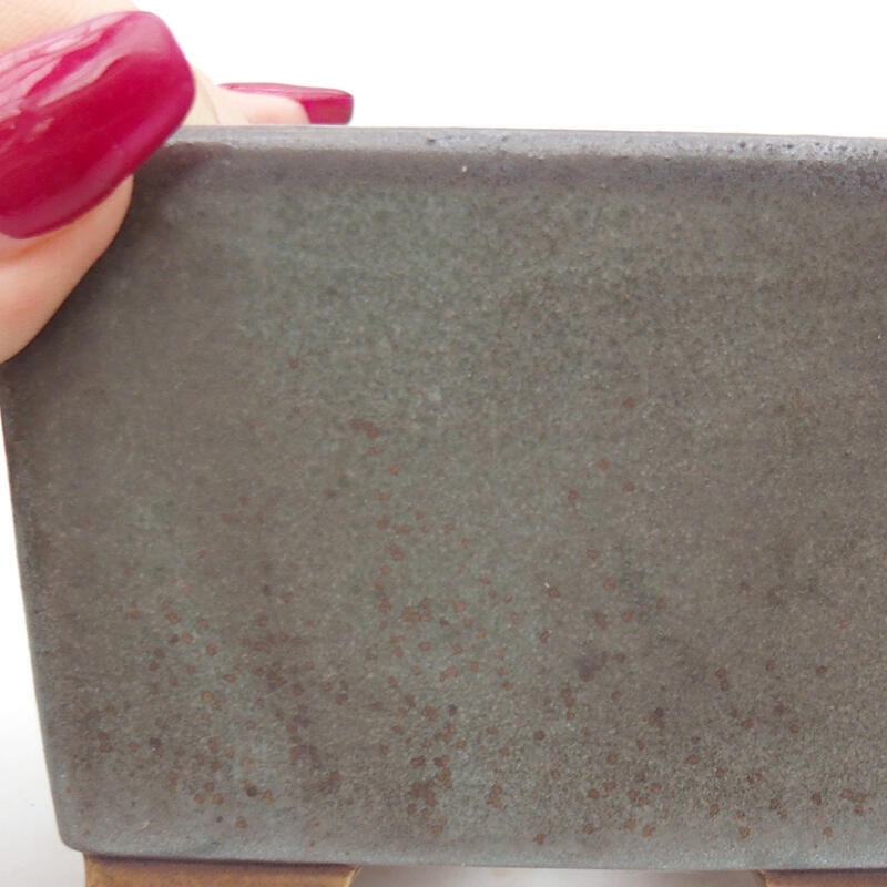 Ciotola bonsai in ceramica 8,5 x 8,5 x 5,5 cm, colore blu