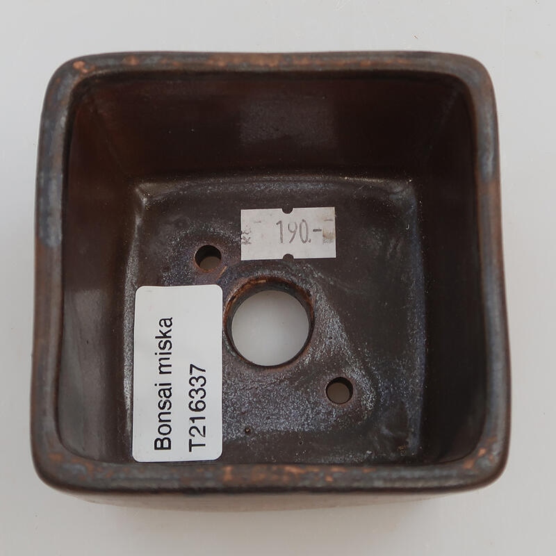 Ciotola bonsai in ceramica 8,5 x 8,5 x 5,5 cm, rosa