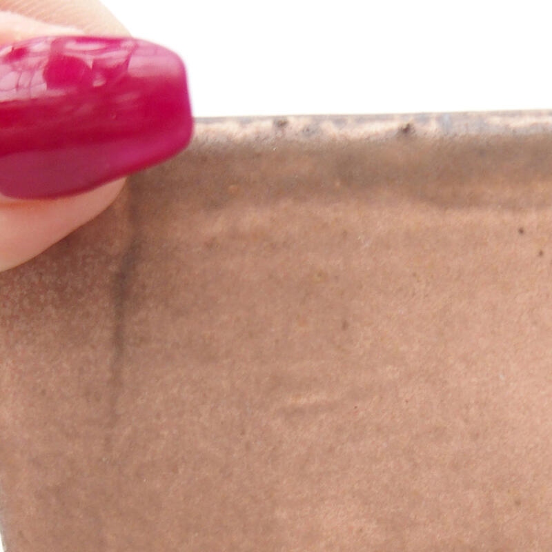 Ciotola bonsai in ceramica 8,5 x 8,5 x 5,5 cm, rosa