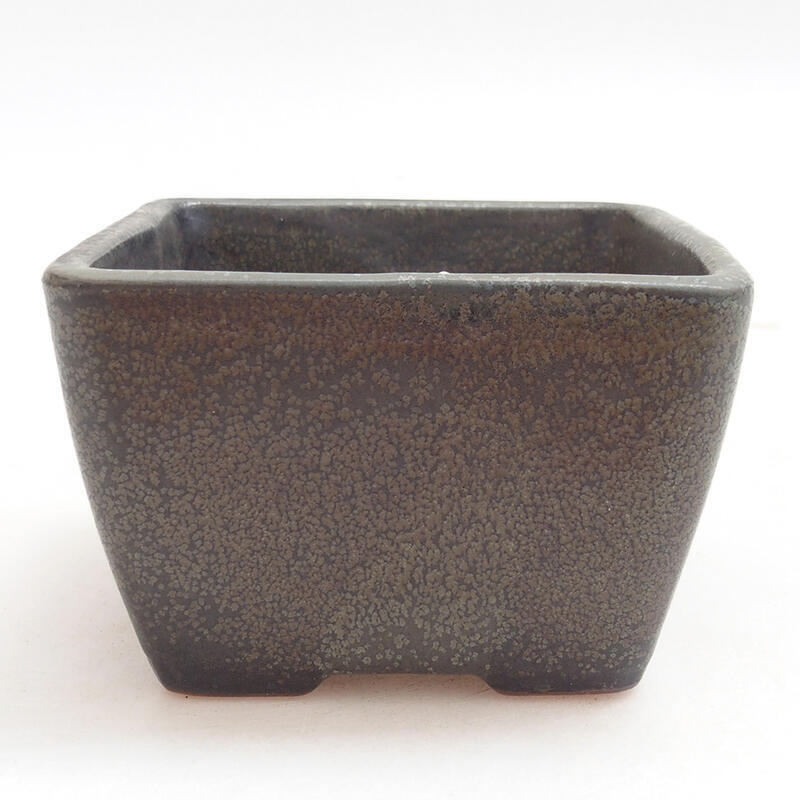 Ciotola bonsai in ceramica 8,5 x 8,5 x 5,5 cm, grigio