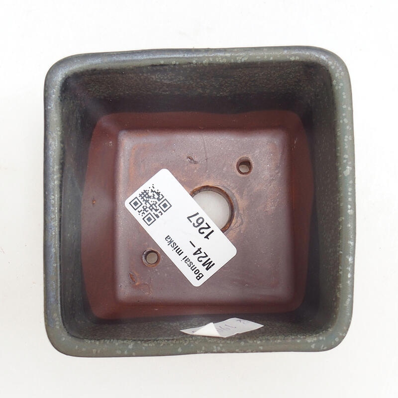 Ciotola bonsai in ceramica 8,5 x 8,5 x 5,5 cm, grigio