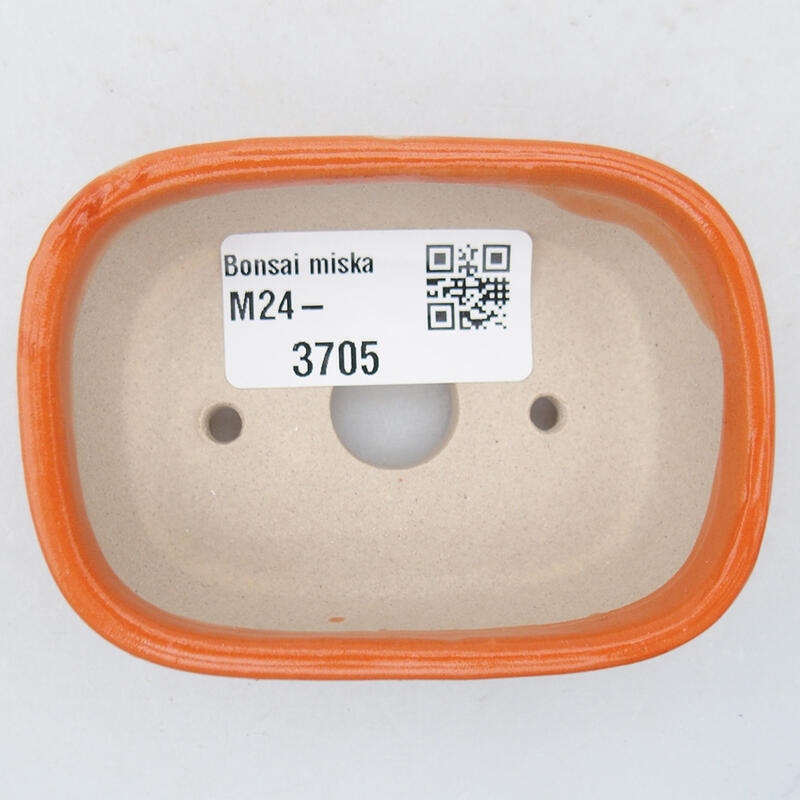 Ciotola per bonsai in ceramica 8 x 5,5 x 3 cm, arancione