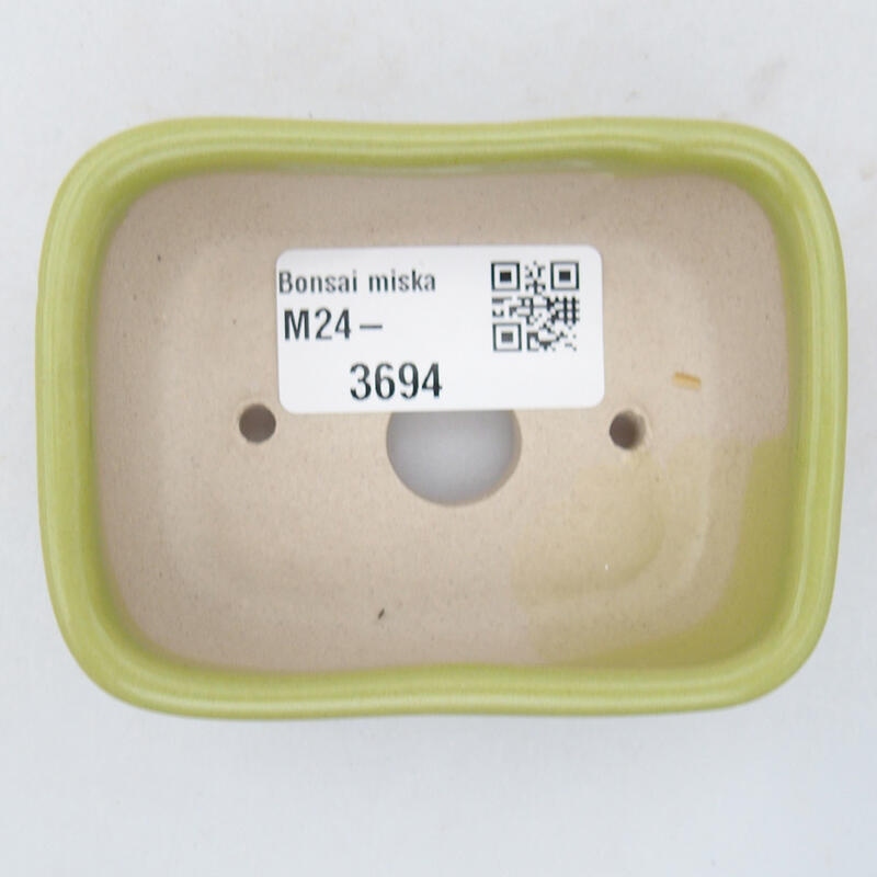 Ciotola bonsai in ceramica 8 x 6 x 3 cm, verde