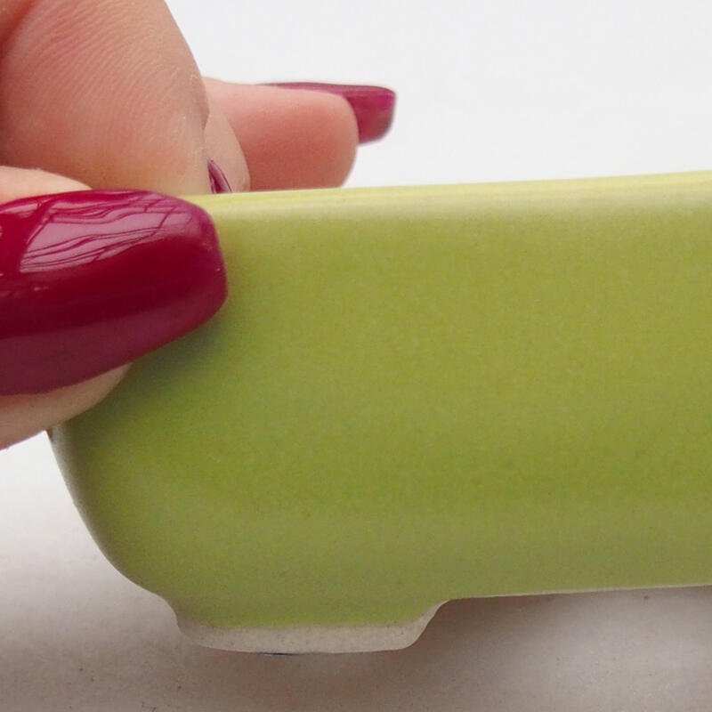 Ciotola bonsai in ceramica 8 x 6 x 3 cm, verde