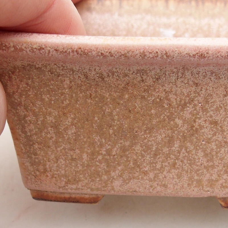 Ciotola bonsai in ceramica 8 x 6 x 4 cm, rosa