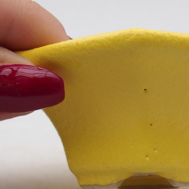 Ciotola bonsai in ceramica 8 x 7,5 x 3 cm, giallo