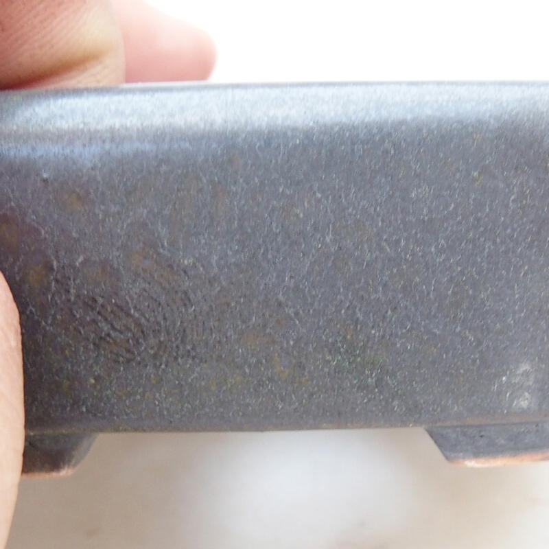 Ciotola bonsai in ceramica 8 x 7 x 3,5 cm, colore metallo