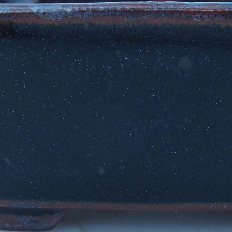 Ciotola per bonsai in ceramica 8 x 7 x 3 cm, nero-marrone