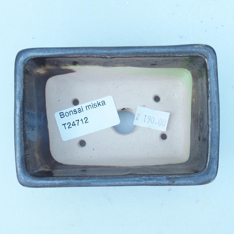 Ciotola bonsai in ceramica 8 x 7 x 3 cm, colore metallo