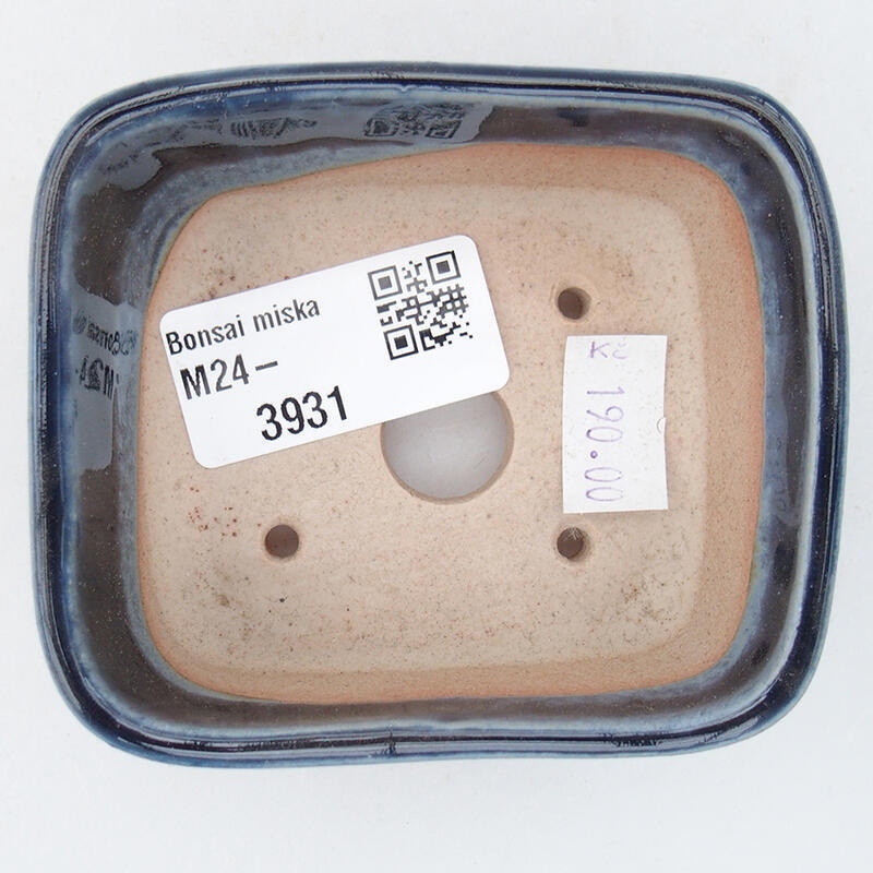 Ciotola bonsai in ceramica 8 x 7 x 3 cm, colore blu