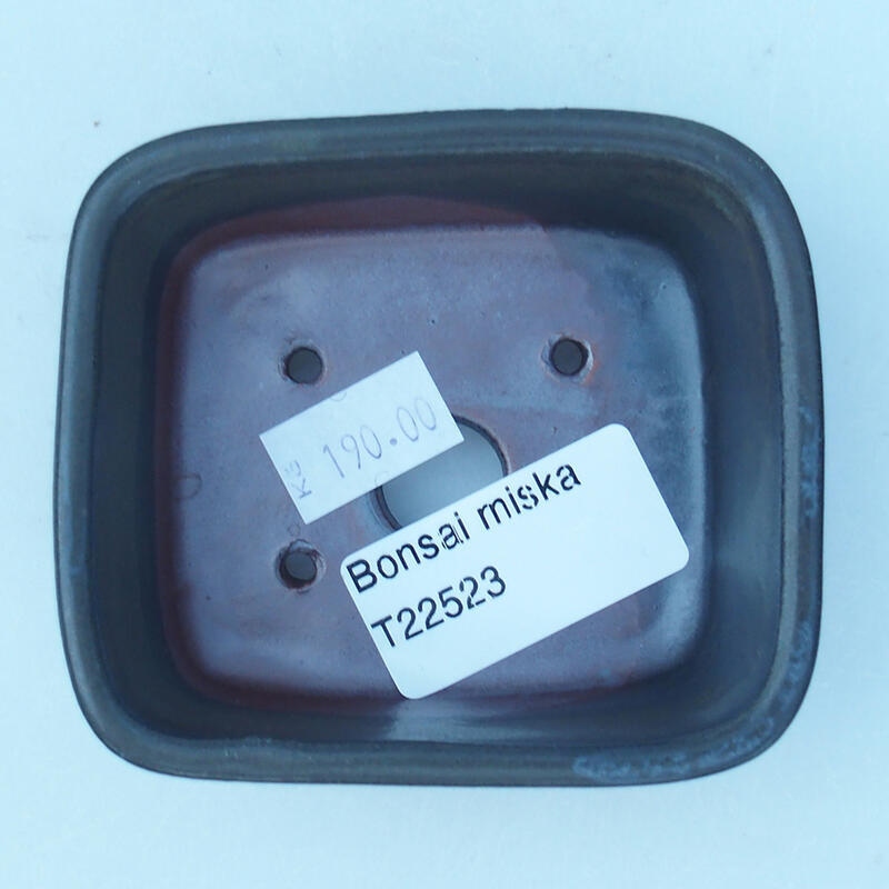 Ciotola bonsai in ceramica 8 x 7 x 3 cm, grigio