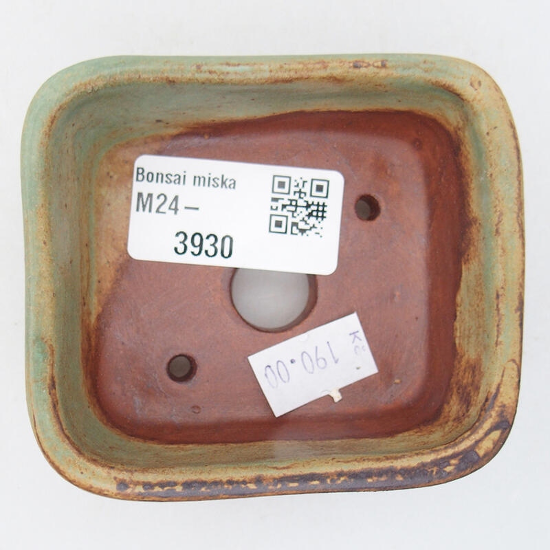 Ciotola bonsai in ceramica 8 x 7 x 3 cm, verde