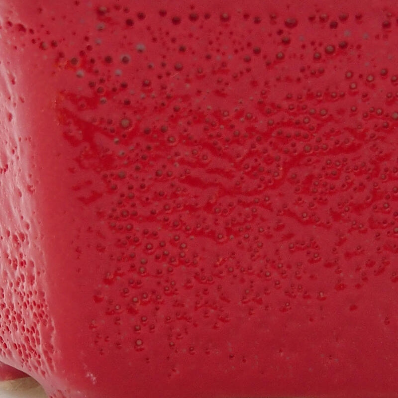 Ciotola per bonsai in ceramica 8 x 7 x 4 cm, colore rosso