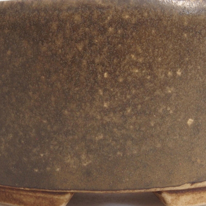 Ciotola per bonsai in ceramica 8 x 7 x 4 cm, marrone