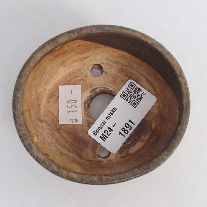 Ciotola per bonsai in ceramica 8 x 7 x 4 cm, marrone