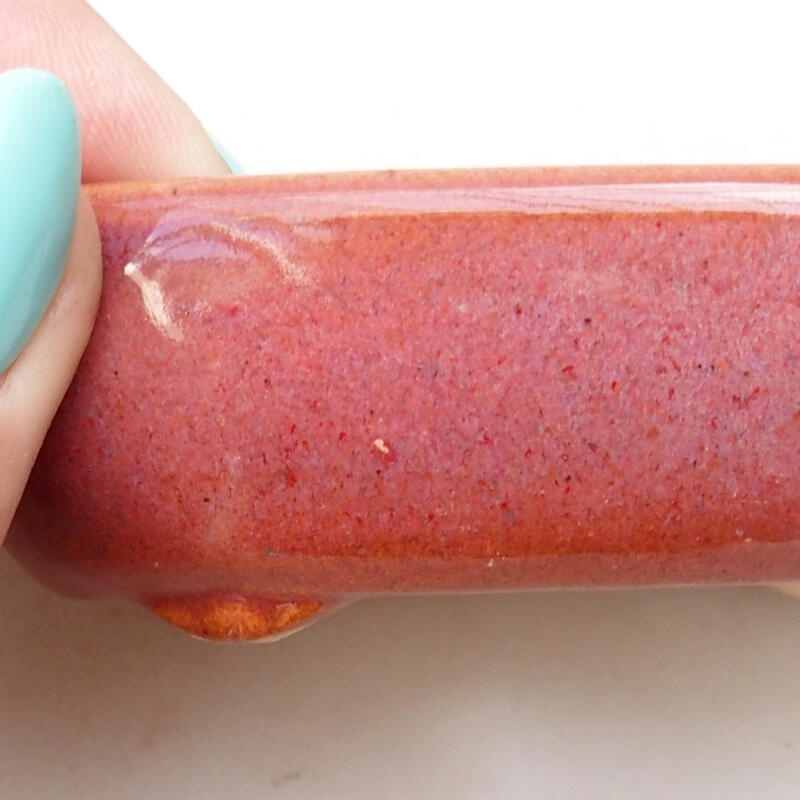 Ciotola bonsai in ceramica 9,5 x 6,5 x 3 cm, rosa