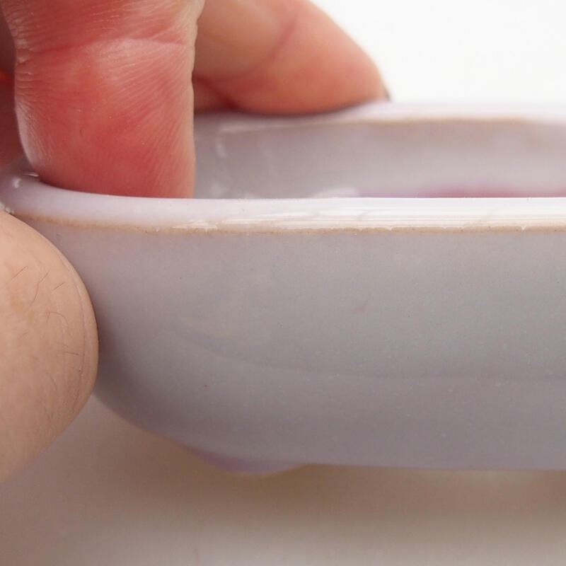 Ciotola per bonsai in ceramica 9,5 x 6 x 2,5 cm, colore viola