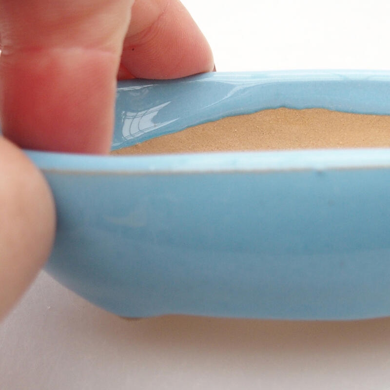 Ciotola bonsai in ceramica 9,5 x 6 x 2,5 cm, colore blu