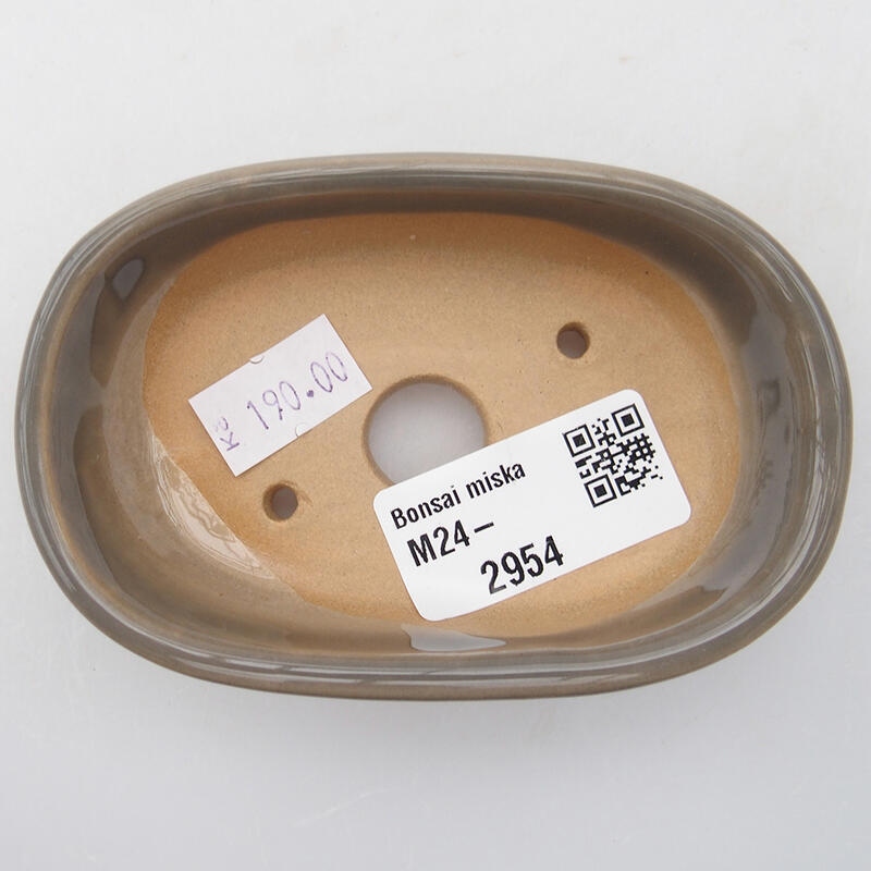 Ciotola bonsai in ceramica 9,5 x 6 x 2,5 cm, grigio