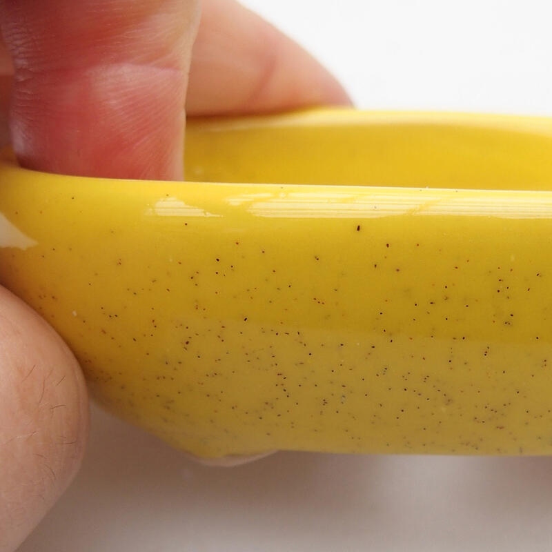 Ciotola bonsai in ceramica 9,5 x 6 x 2,5 cm, giallo