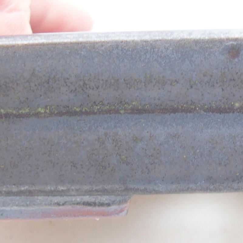 Ciotola bonsai in ceramica 9,5 x 7 x 2,5 cm, colore metallo