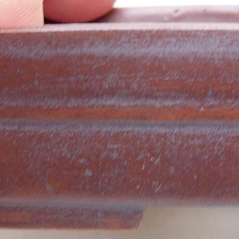 Ciotola per bonsai in ceramica 9,5 x 7 x 2,5 cm, colore nero