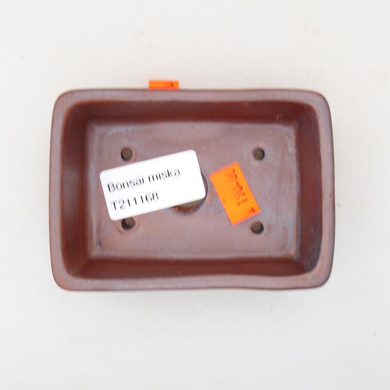 Ciotola per bonsai in ceramica 9,5 x 7 x 2,5 cm, colore nero