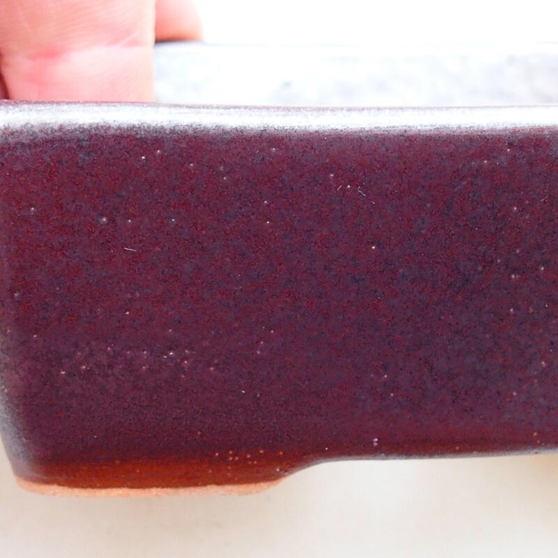 Ciotola per bonsai in ceramica 9,5 x 7 x 3,5 cm, marrone