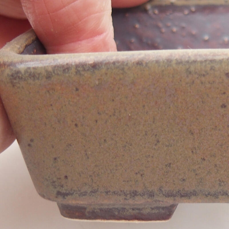 Ciotola per bonsai in ceramica 9,5 x 8 x 3,5 cm, marrone