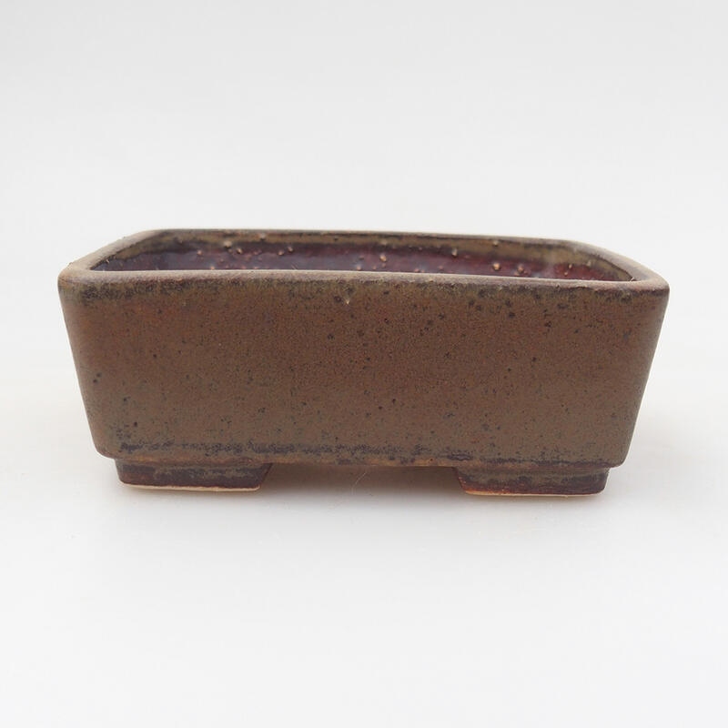 Ciotola per bonsai in ceramica 9,5 x 8 x 3,5 cm, marrone