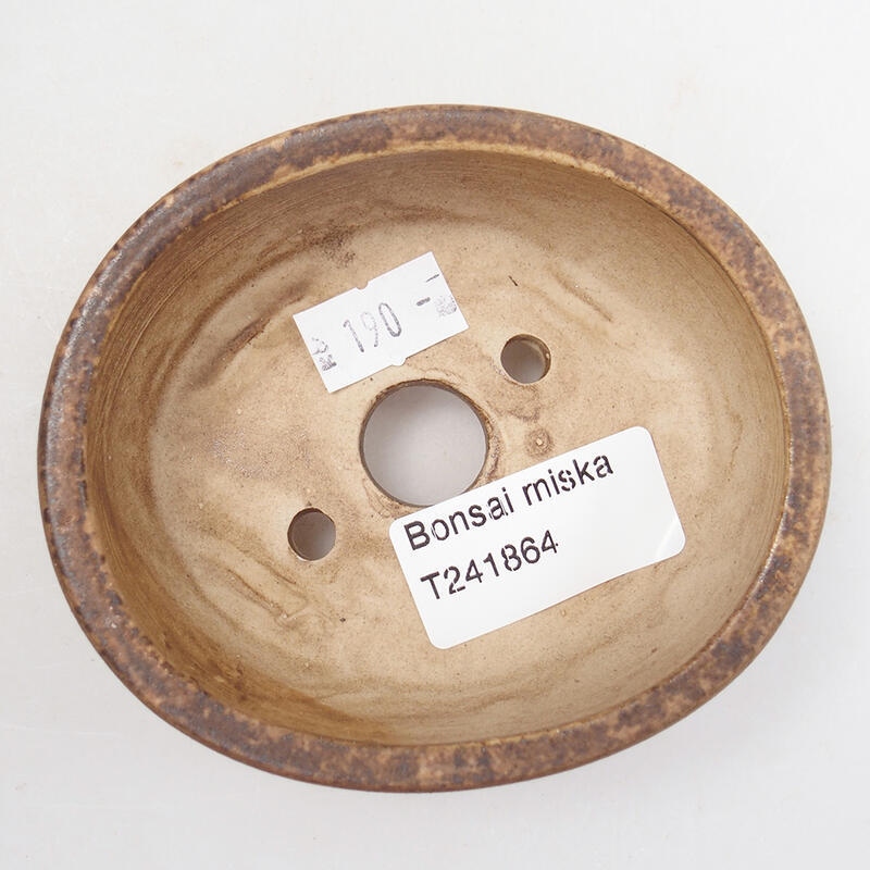 Ciotola per bonsai in ceramica 9,5 x 8 x 4 cm, marrone