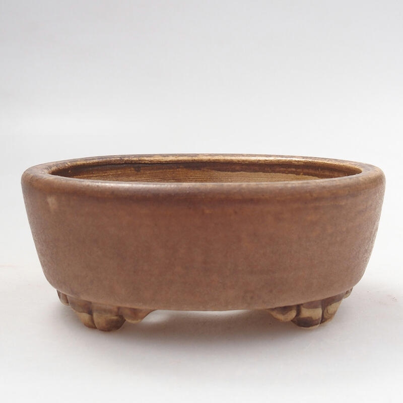 Ciotola per bonsai in ceramica 9,5 x 8 x 4 cm, marrone