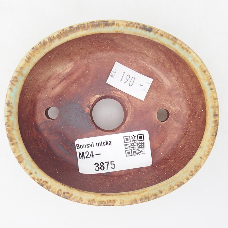 Ciotola per bonsai in ceramica 9,5 x 8 x 4 cm, verde