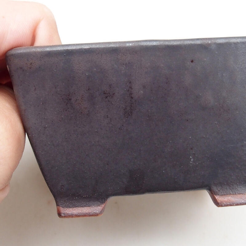 Ciotola per bonsai in ceramica 9,5 x 9,5 x 5,5 cm, nero