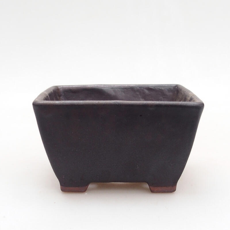 Ciotola per bonsai in ceramica 9,5 x 9,5 x 5,5 cm, nero