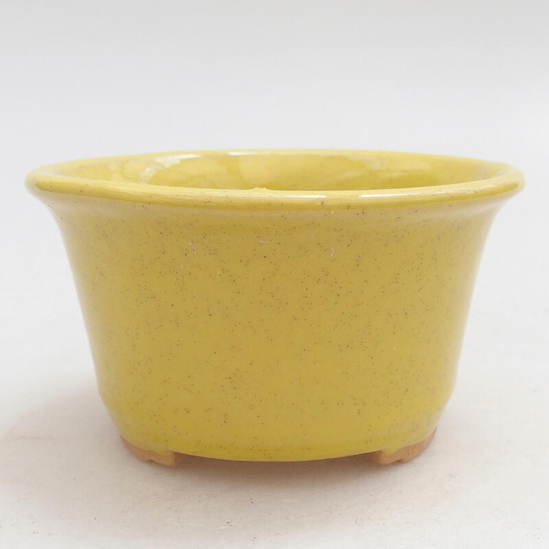 Ciotola bonsai in ceramica 9,5 x 9,5 x 5,5 cm, giallo