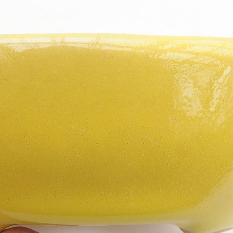 Ciotola bonsai in ceramica 9 x 7,5 x 3,5 cm, giallo