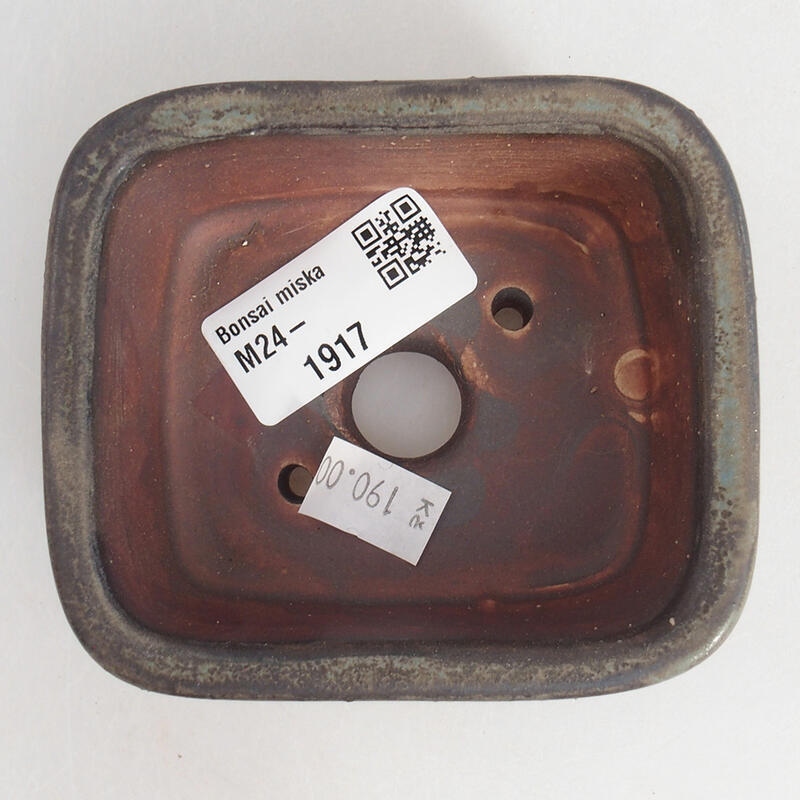 Ciotola bonsai in ceramica 9 x 8 x 3,5 cm, colore blu