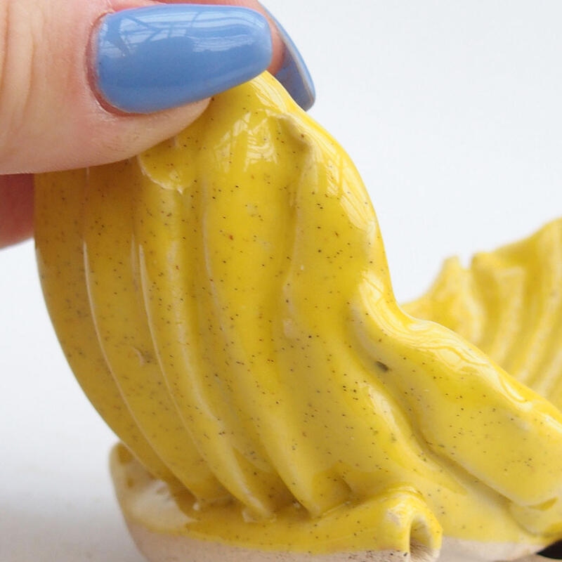 Conchiglia in ceramica 10 x 7 x 7 cm , giallo