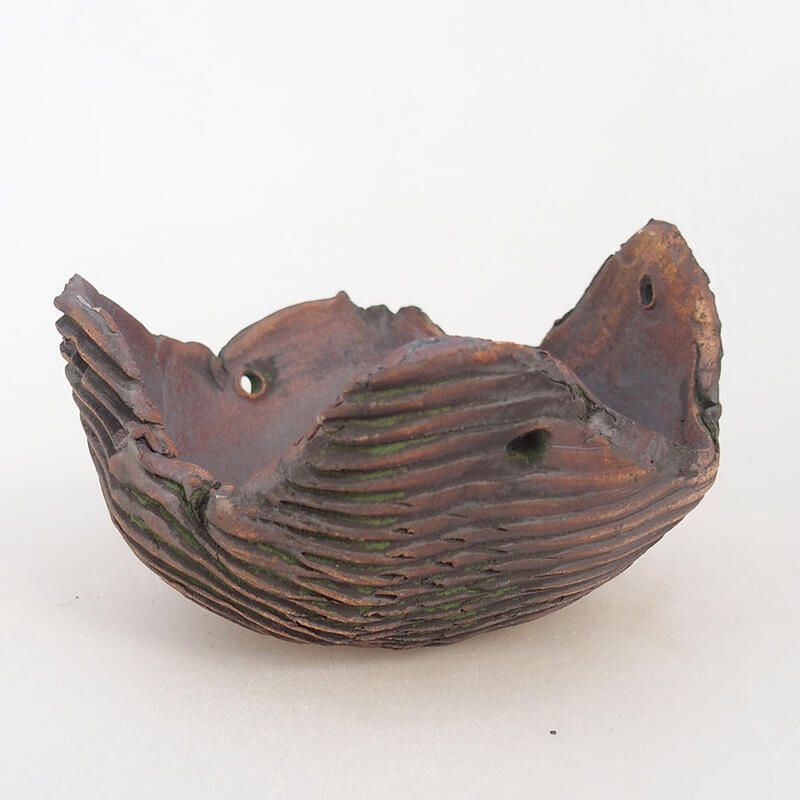 Conchiglia in ceramica 13 x 13 x 8 cm , colore verde