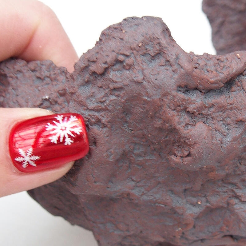 Conchiglia in ceramica 13 x 15 x 13 cm , colore rosso bruno