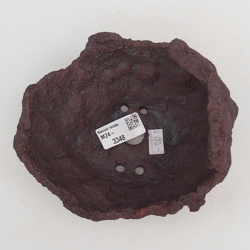 Conchiglia in ceramica 13 x 15 x 13 cm , colore rosso bruno