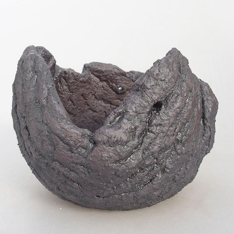 Conchiglia in ceramica 14 x 13 x 11,5 cm , colore metallizzato