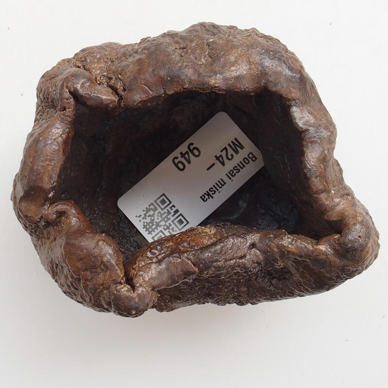 Conchiglia in ceramica 5 x 3 x 5 cm , colore verde-marrone