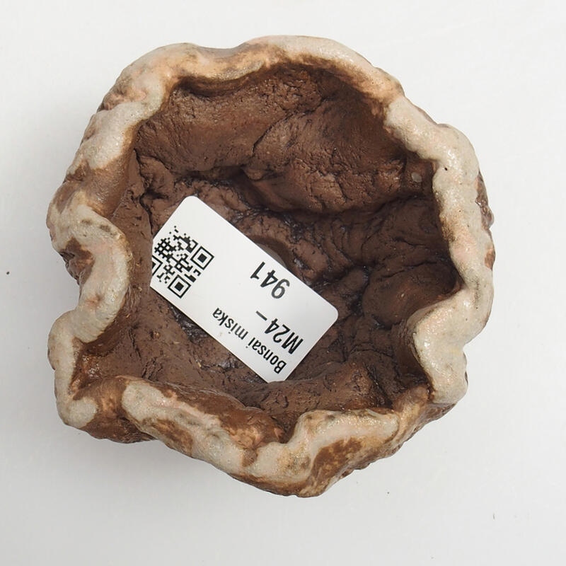 Conchiglia in ceramica 5 x 6 x 4 cm , colore verde-marrone