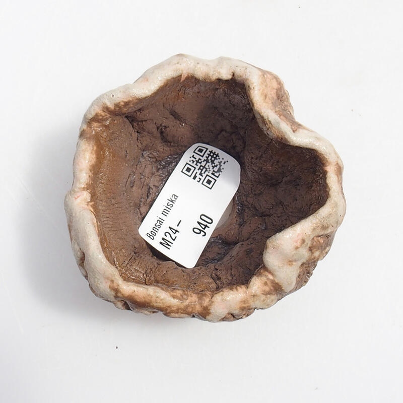 Conchiglia in ceramica 5 x 6 x 6 cm , colore verde-marrone