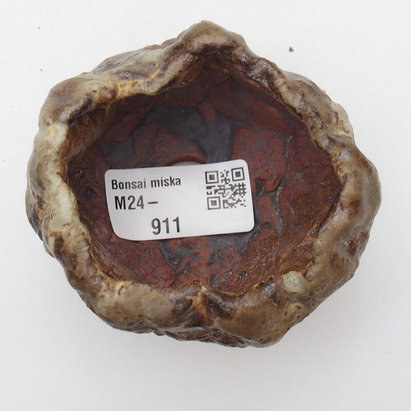 Conchiglia in ceramica 6,5 x 5 x 5 cm , colore verde-marrone